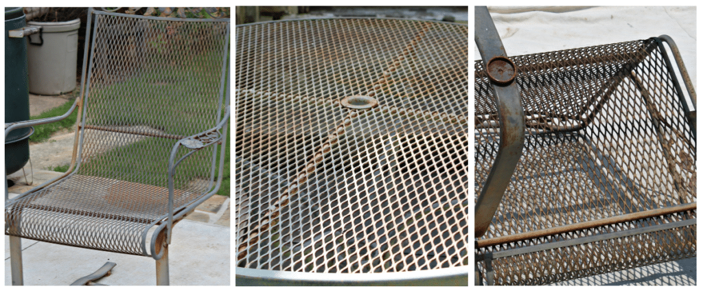 old worn patio furniture