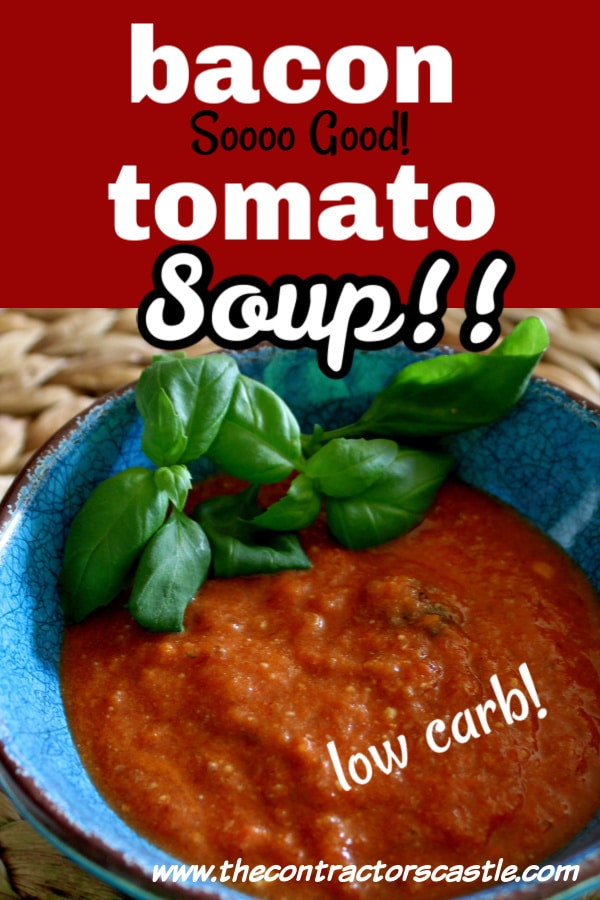 pinterest pin of bacon tomato soup