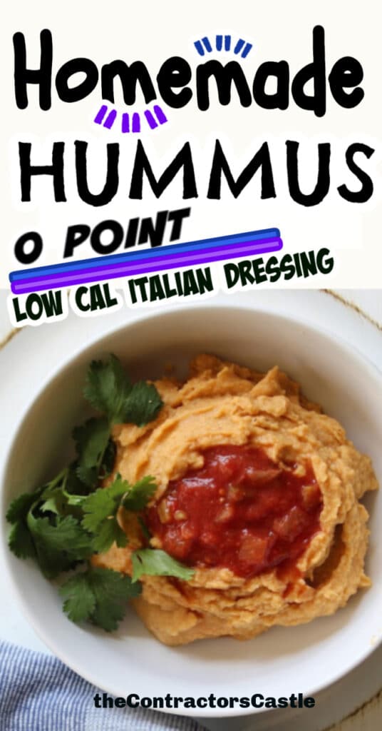 homade hummus 0 point low cal italian dressing