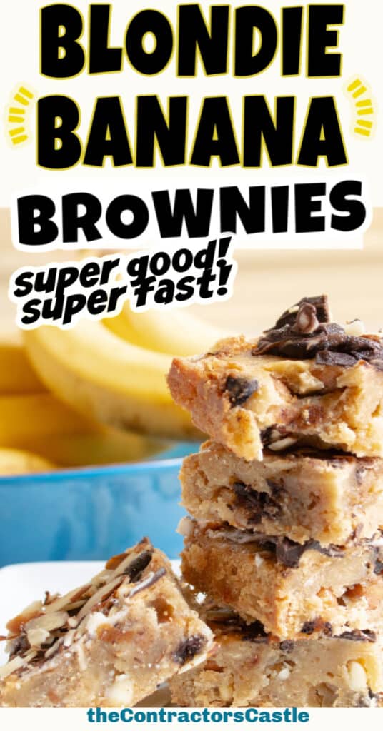 Blondie Banana Brownies - Super Good! Super Fast!