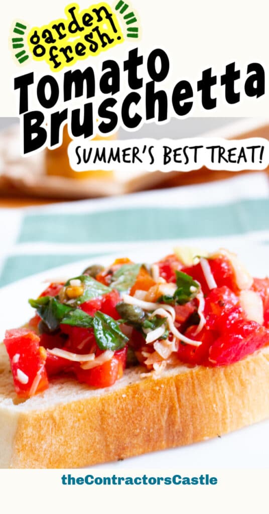 garden fresh tomato bruschetta pin