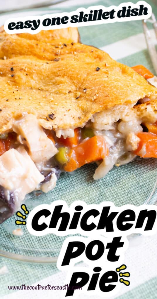 What's more soul-warming than a savory, chunky Chicken Pot Pie with a rich, creamy filling loaded with chicken and tons of nutritious vegetables? This one skillet meal is topped off with a fast and easy crescent roll crust, is Weight Watcher friendly, and perfect for a quick weeknight meal.  Lazy comfort food at it's best!