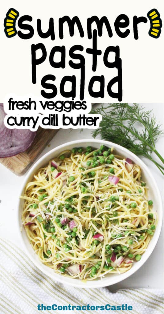 cold pea summer pasta salad pinterest pin