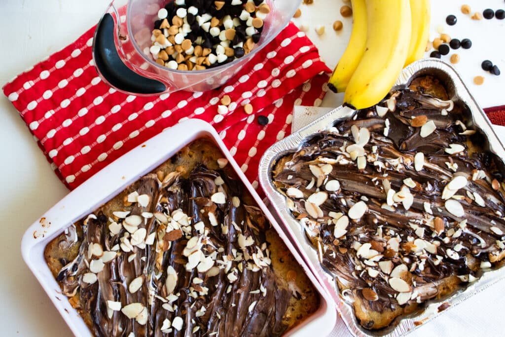 2 pans of Blondie Banana Brownies for food gifts