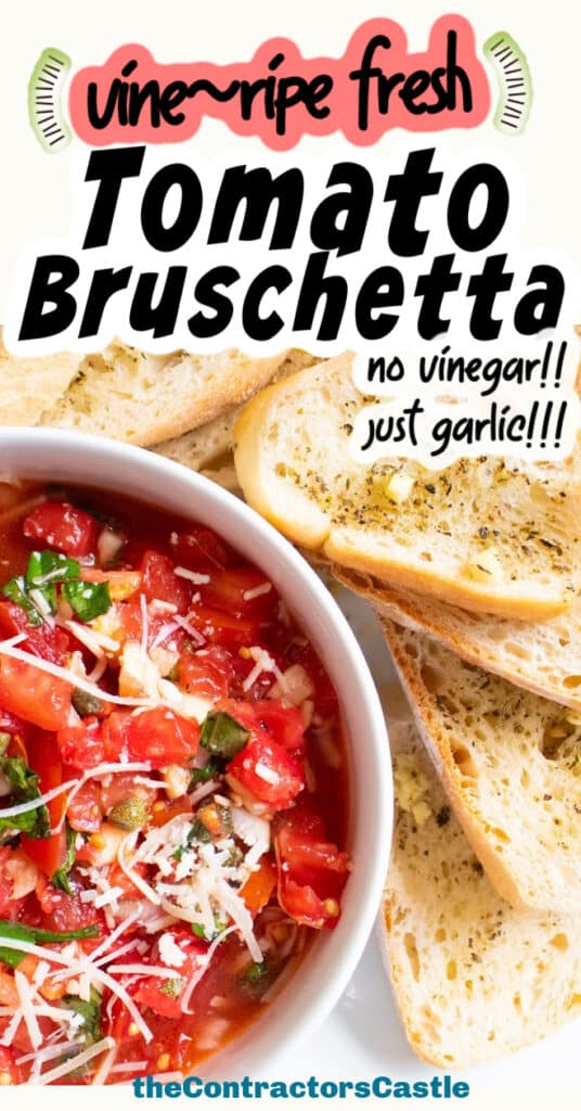 vine ripe tomato bruschetta pin