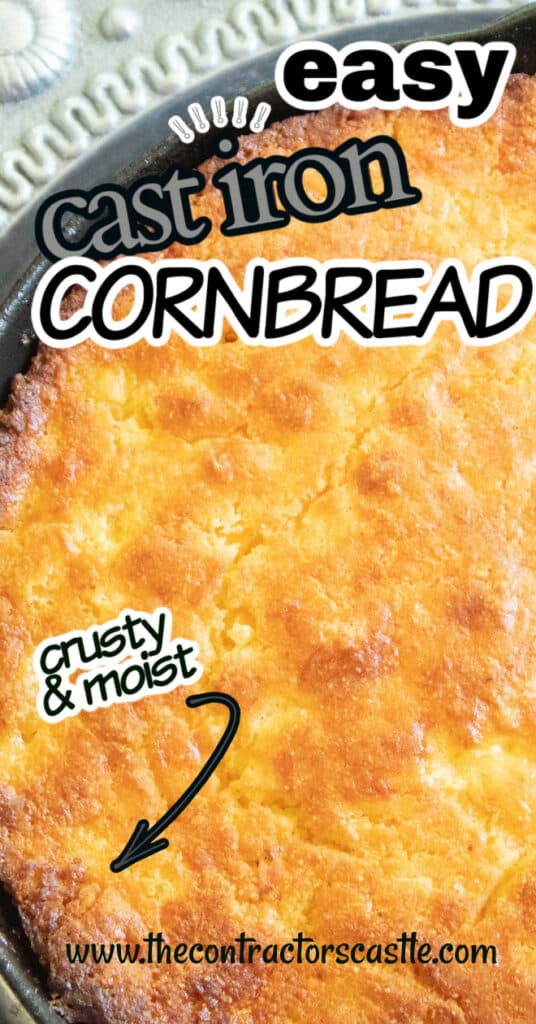 Hey Y’all, this easy cornbread recipe comes from cornbread country. Around here we use Jiffy in the blue box, a hot buttered cast iron skillet, and buttermilk. It’s yummy, crunchy, loaded with golden goodness and you will never make it any other way…Promise!