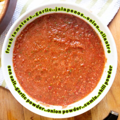 bowl of salsa