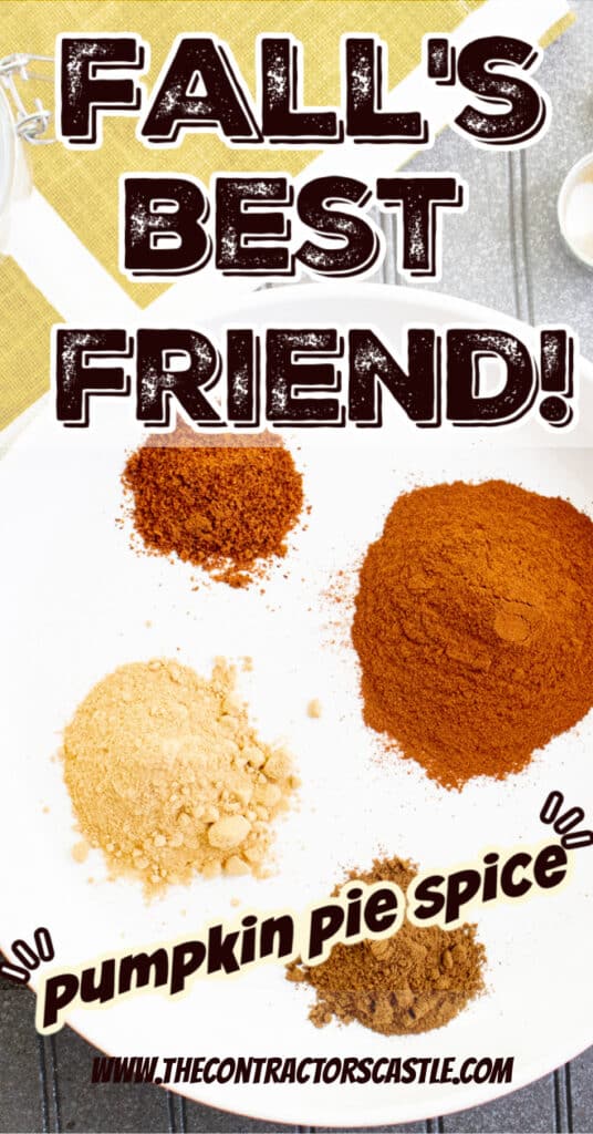 fall's best friend pumpkin pie spice pinterest pin