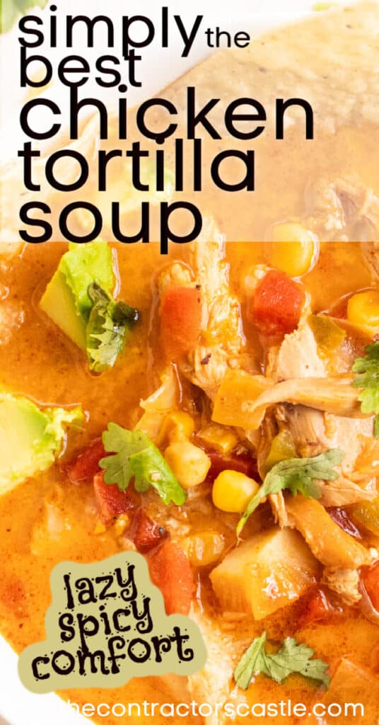 pinterest pin for chicken tortilla soup