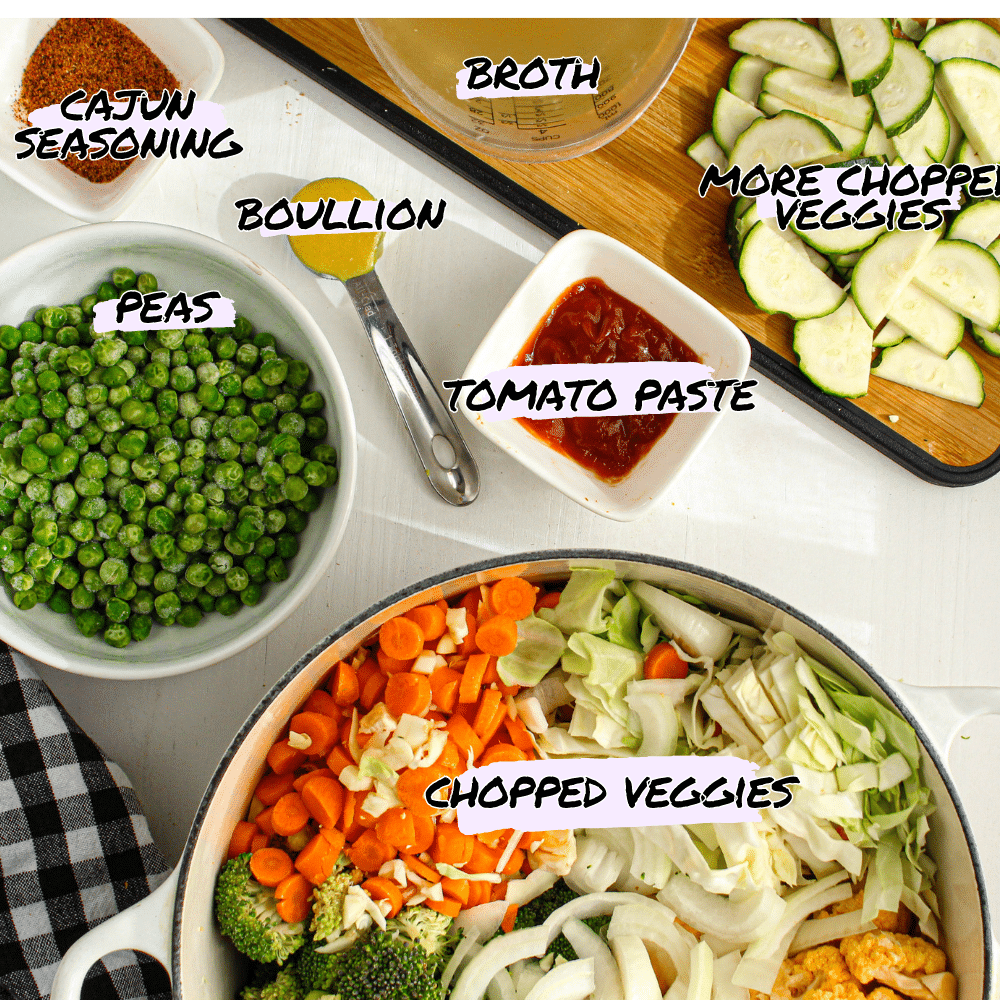 easy vegetable cabbage soup ingredients.