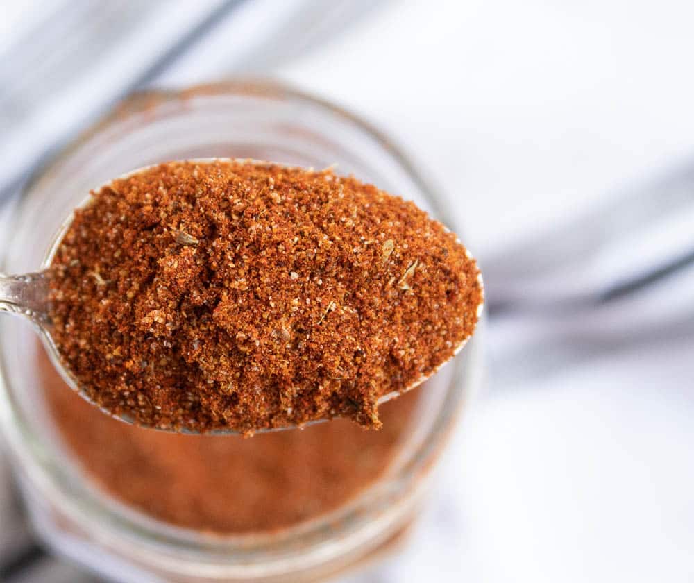 spoonful of homemade mexican spice blend/taco seasoning