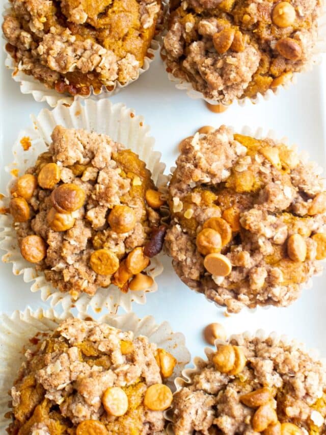 Pumpkin Muffings with Oat Butterscotch Topping