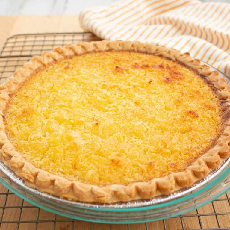 Creamy Old Fashioned Pineapple Coconut Pie Recipe